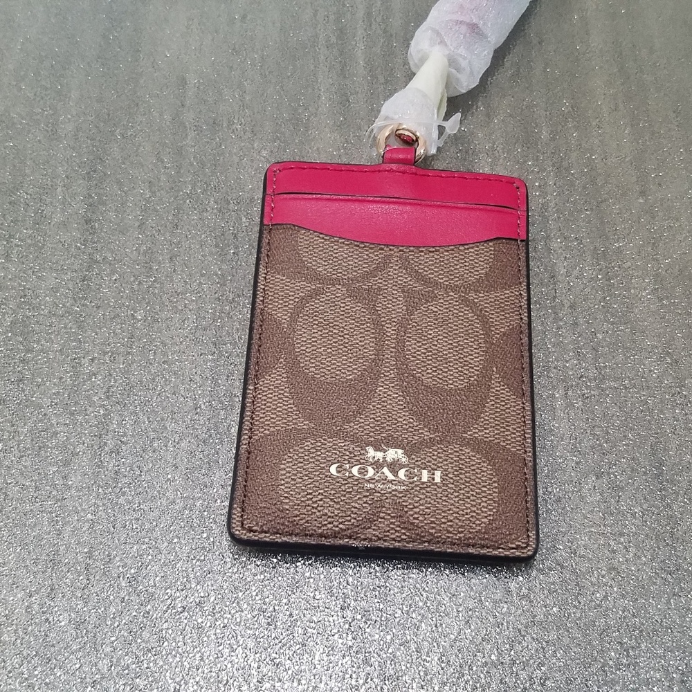 Coach Lanyard card ID holder